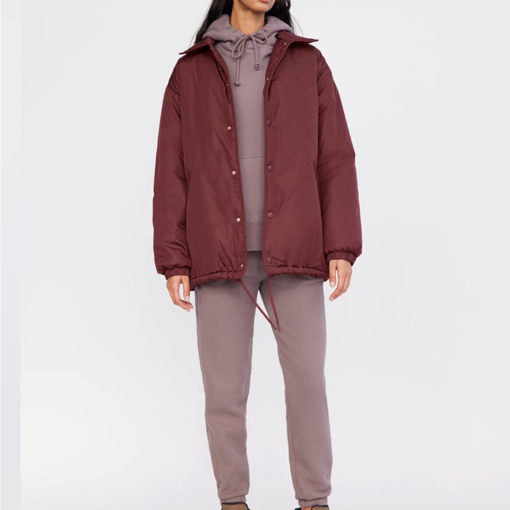 Aritzia, Size 2, Coaches Jacket, Burgundy